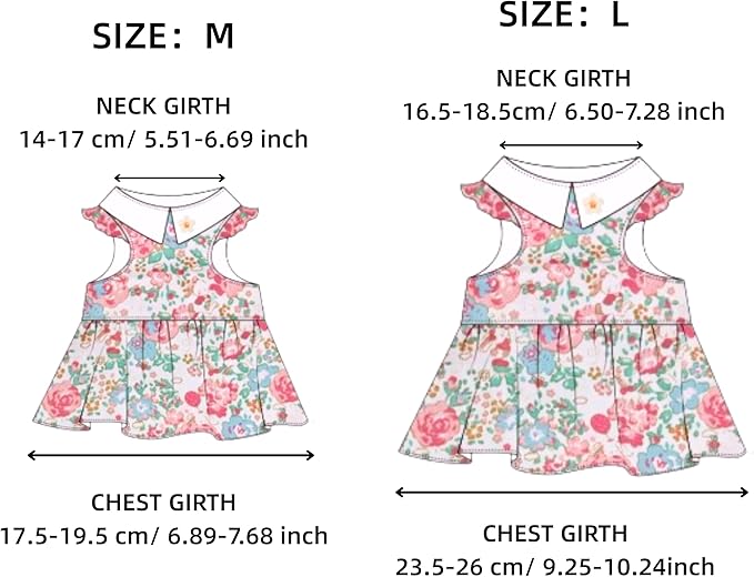SMOLKITH Rabbit Clothes - Bunny Adjustable Rose Dress with Leash, Small Animal Apparel for Walking - Fits Meerkats, Chinchillas, Guinea Pigs, Prairie Dogs and More