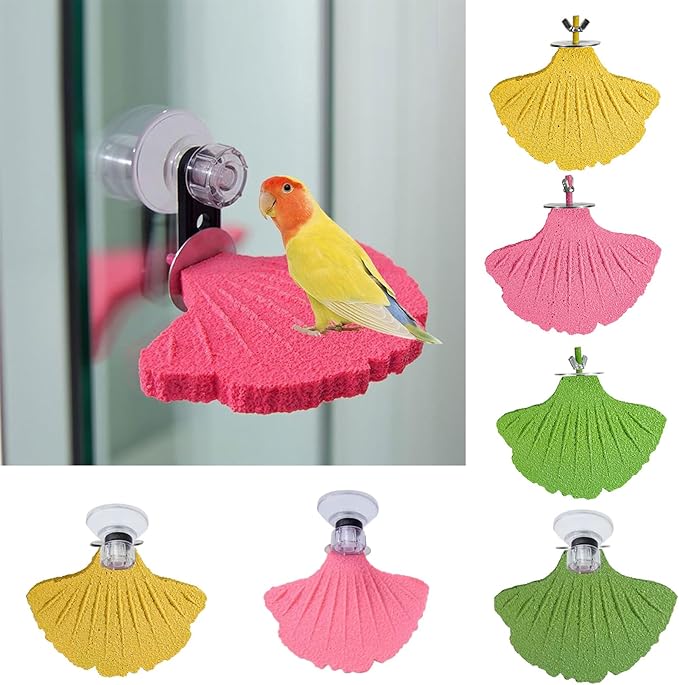 Bird Perch Stands Parrots Calciums Perch Beak Grinding Stone Foot Claws Trimmer Parakeet Platform Parrots Chewing Toy