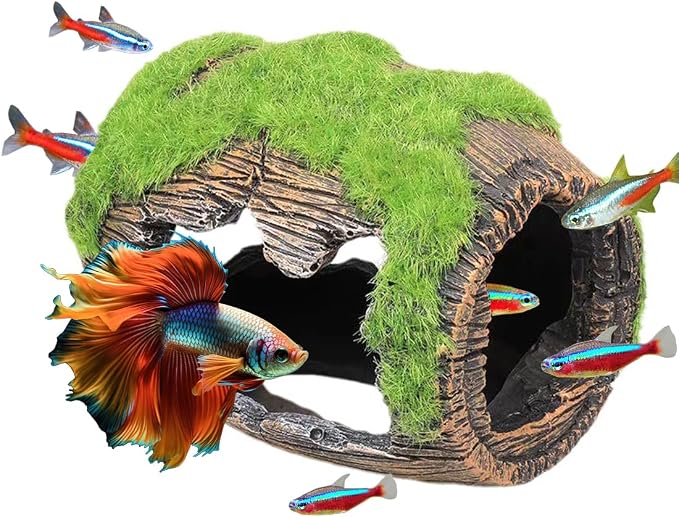 Fish Tank Accessories Decorations, Aquarium Hideout Cave for Betta, Fish Tank Ornament 3.5"