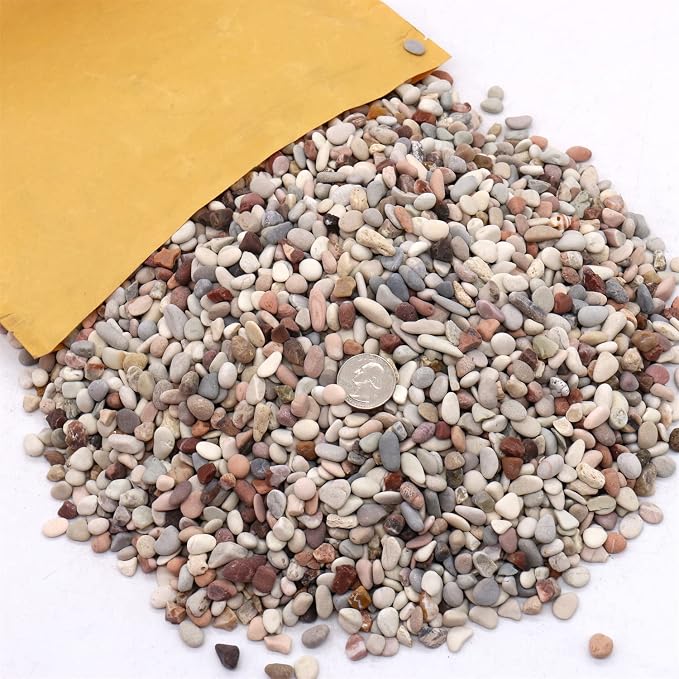Earth Color Rocks for Plants & Planters, Decorative Pebbles, 1/5", 10 lb