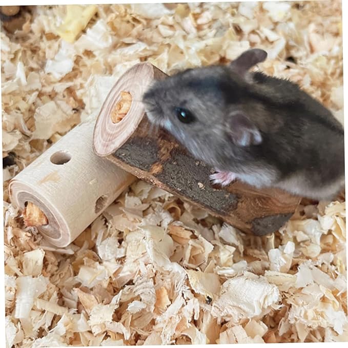 2pcs Natural Teething Toys Apple Wood Nibbling Sticks for Small Animals Chew Toys for Rabbits Hamsters Guinea Pigs