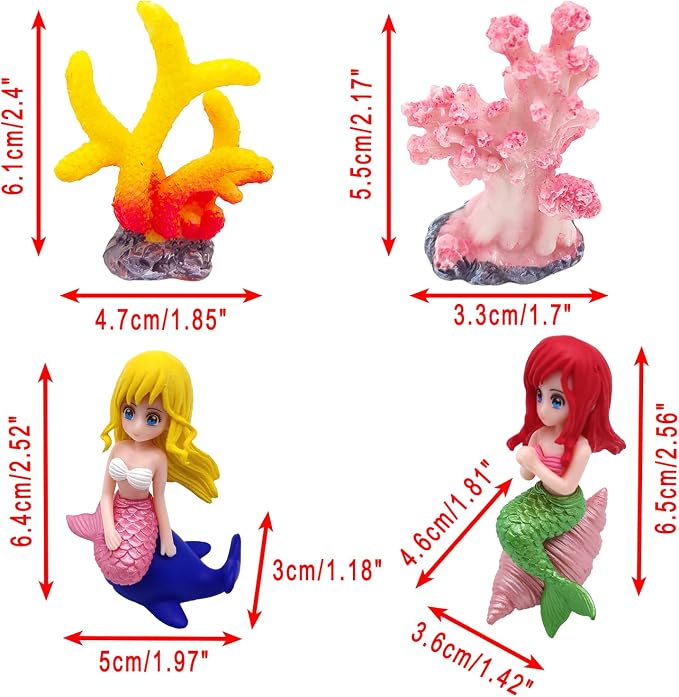 Aquarium Castle Decor with Artificial Starfish & Coral | Resin Pink Fish Tank Accessories for Aquascape Enthusiasts, Sand Table DIY
