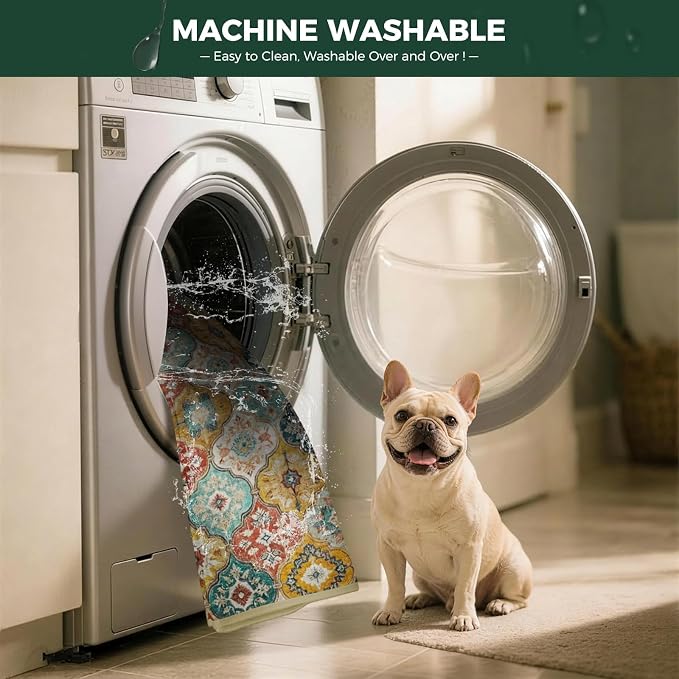 FXW Washable Pee Pads for Dogs, Puppy Pads with Super Absorbent, Specifically Designed for 48inch Cages, 29" x 47" Rectangle, Beige Gourd, 2 Packs