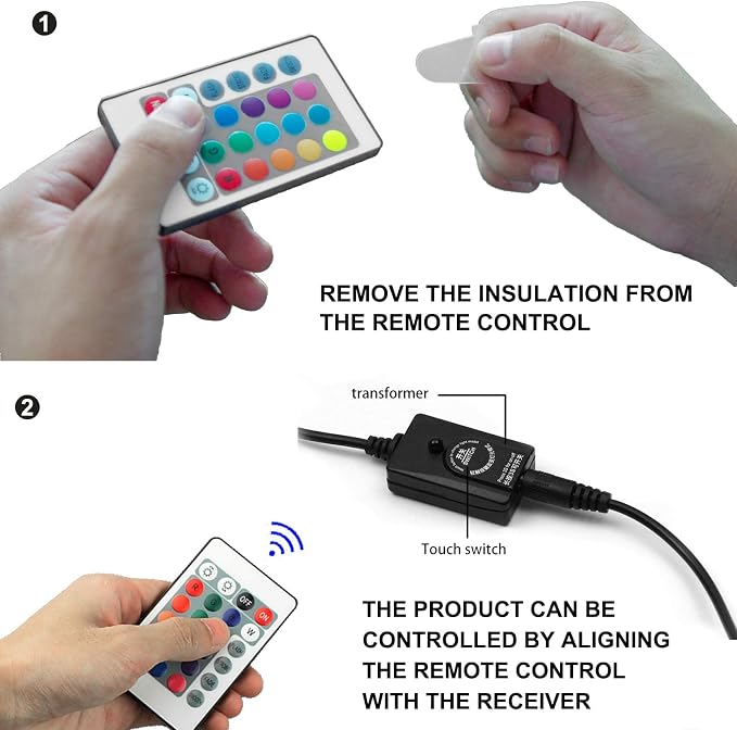Submersible Aquarium Light:Fish Tank Light with Air Bubble Hole-RGB Color Changing Brightness Adjustable IP68 Waterproof Remote Control LED Light for Aquarium Fish Tank 12 inch