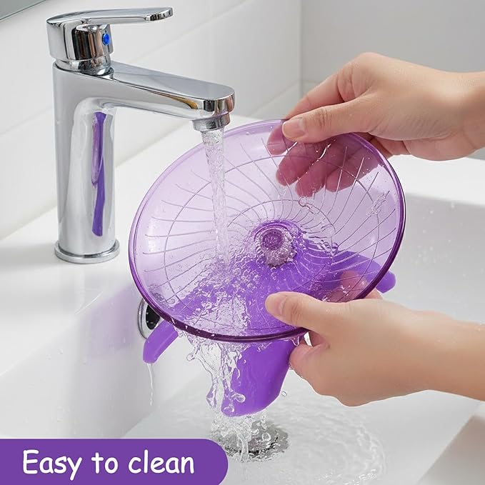 SOLUSTRE Silent Hamster Running Wheel Exercise, Violet Flying Saucer Wheel for Hedgehogs, Guinea Pigs, Gerbils and Small Animals Cage Accessory