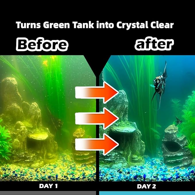 COOSPIDER Aquarium Filter 200GPH U-V Fish Tank Green Clean Machine for 30-100 Gallon Tank, Submersible Pump Filter for Water Clean, Internal Filtration System for Saltwater Freshwater Crystal Clear