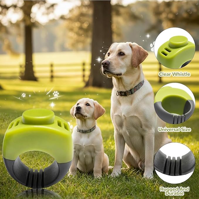 The Set of Easy Clicking Finger Ring Clicker Dog Trainer for Dogs Cats Horses traing Allowing Effective Versatile Training (2pcs Grey+Green)