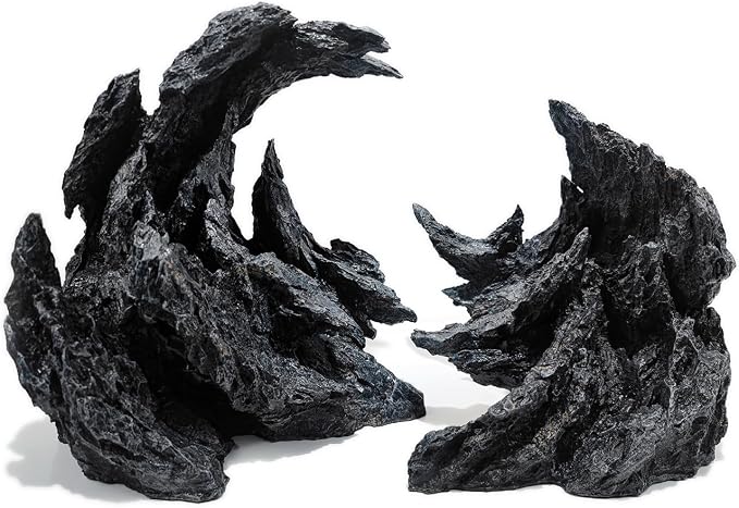 Allcolor Fish Tank Decor Rocks.Aquarium Decoration Model.Easy Superior Aquascape (Perched Canyon-15inch)