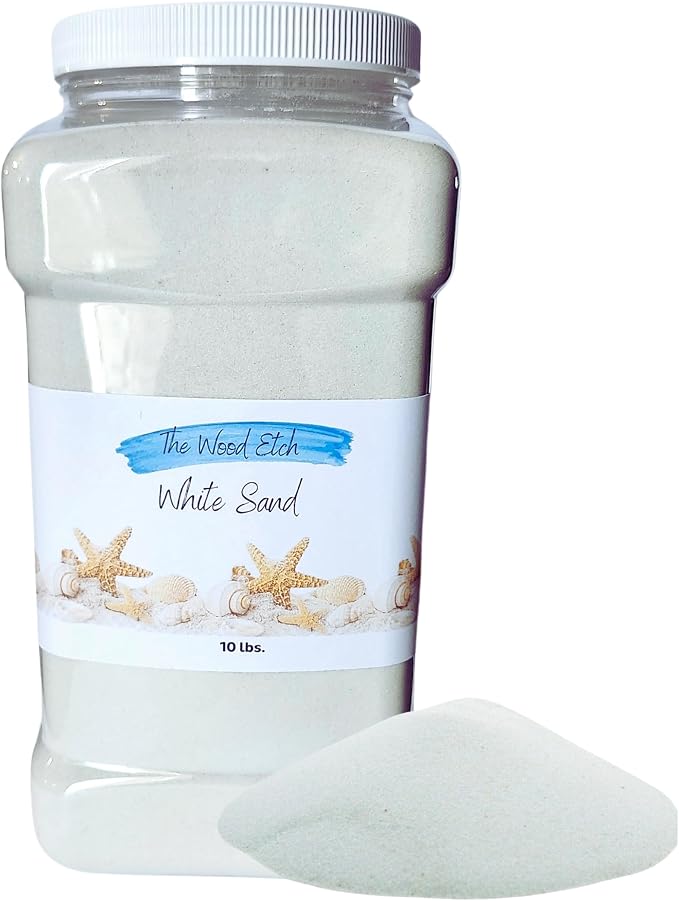 | White Sand, Fine Sand, White Aquarium Sand, Craft Sand, Colored Sand, Casting Sand, Decorative Bulk Craft Sand, Playsand (10 LB)