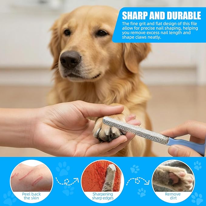 Aglads 12PCS Dog Cat Rabbit Grooming Kit,Self-Cleaning Slicker Brush,Nail Clipper File,Tear Mark Brush,KnotRemover Comb,Hair Glove,Flat Cut,Hair Scissor,Flea Comb,Bath Brush,Towel,Travel Bag(12, blue)