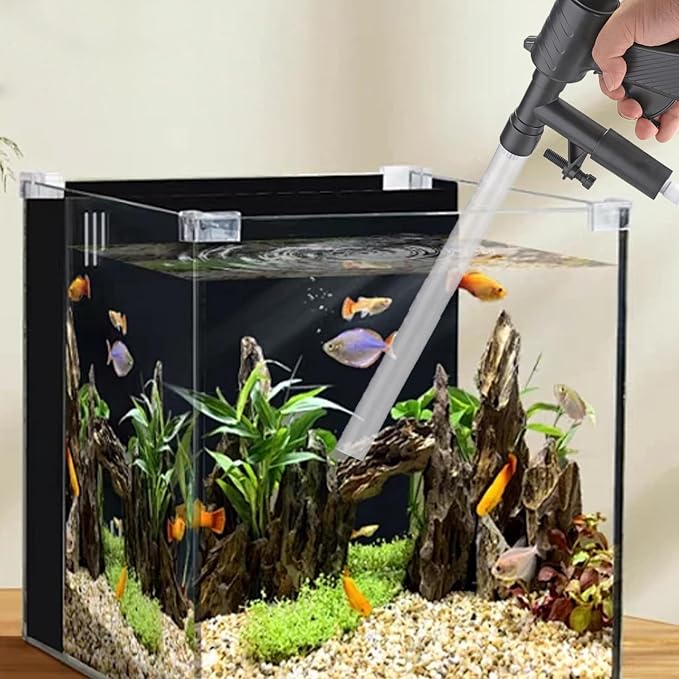 Fish Tank Cleaner Pneumatic Aquarium Cleaner Multi-Purpose Aquarium Siphon Professional Aquarium Vacuum for Gravel Water Exchange Algae Removal, Gravel Cleaners