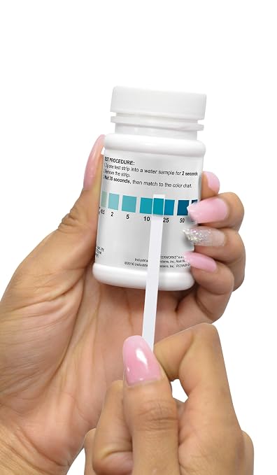 Industrial Test Systems | 480014 WaterWorks Peroxide (H2O2) Test Strip | 0-100ppm Range | 30-Second Test Time | 50 Test Strips | Top Selling Peroxide Strip | For Pool & Spa, Drinking H2O, Laundry, etc