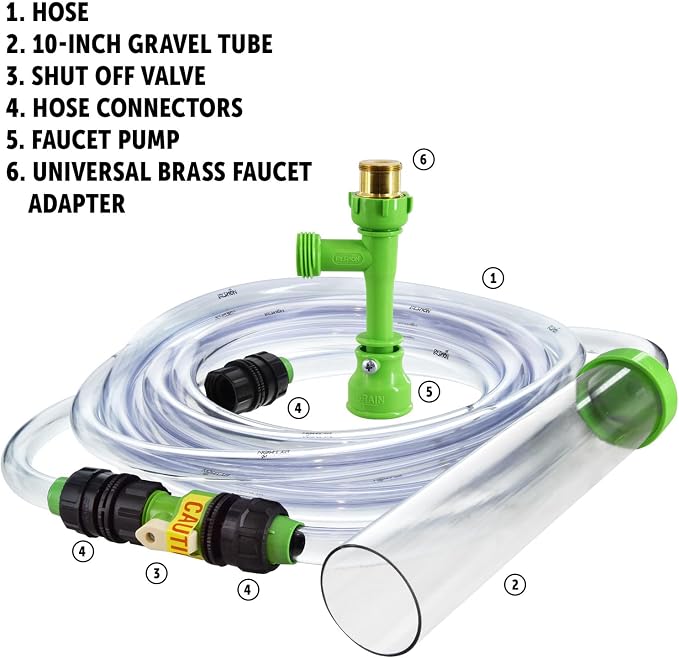 Python No Spill Clean and Fill Aquarium Maintenance System, Gravel Cleaner and Water Changer, 50 Foot | Gravel Cleaner and Water Changer