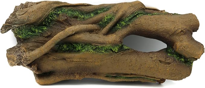 JIHAQUA Aquarium Resin Bark Terrarium Decor Lizard, Snake or Reptile Hide | Spider and Aquarium Fish Hide Cave