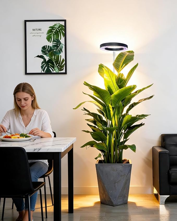 Plant Grow Light,yadoker LED Growing Light Full Spectrum for Indoor Plants,Height Adjustable, Automatic Timer, 5V Low Safe Voltage,Idea for Large Plant Light