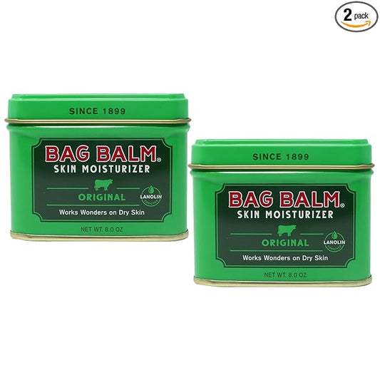 Bag Balm Vermont’s Original Pet Paw & Skin Balm – Moisturizing Salve for Dry, Cracked Paws, Noses & Rough Skin – 8 Ounce – 2 Pack