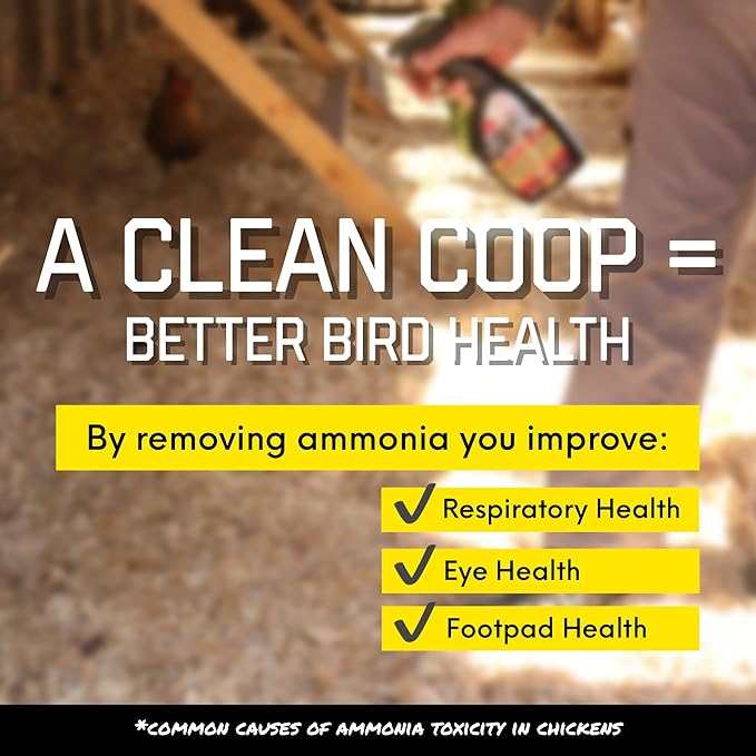 Chick Fresh - Odor Control Spray for Backyard Chickens. Eliminate Chicken Coop, Brooder, Nest Boxes, Hen Houses, Rabbit Hutches Odor & More! 24 oz Spray Bottle (2 Pack)