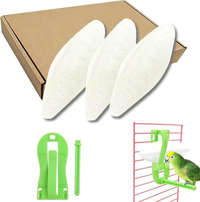 5.5"-7.1" inches Large Cuttlebone for Birds - 100% Natural Cuttlefish Bone Bulk Chew Toy Bird Bites Calcium Stone for Canaries Tortoises,Snails,Reptiles,Parrots,Cockatiel -3pcs
