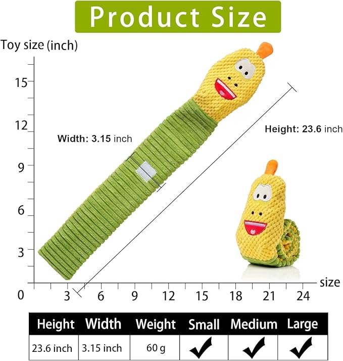 Sedioso Dog Toy Pack for Large Dogs, (3-Pack) Stuffless Dog Toys for Aggressive Chewers, Extra Long Durable Squeaky Dog Toy, Dog Puzzle Toy for Small, Middle, Large Breed