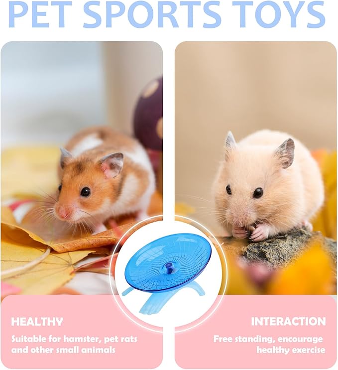 Blue Large Table Lamp Shades Large Flying Saucer for Rats Chinchilla Toys Run Disc Hamster Cage Pet Exercise Toy Hamster Flying Saucer Ball 10 Inch Rat Wheel 30cm Mute Cd