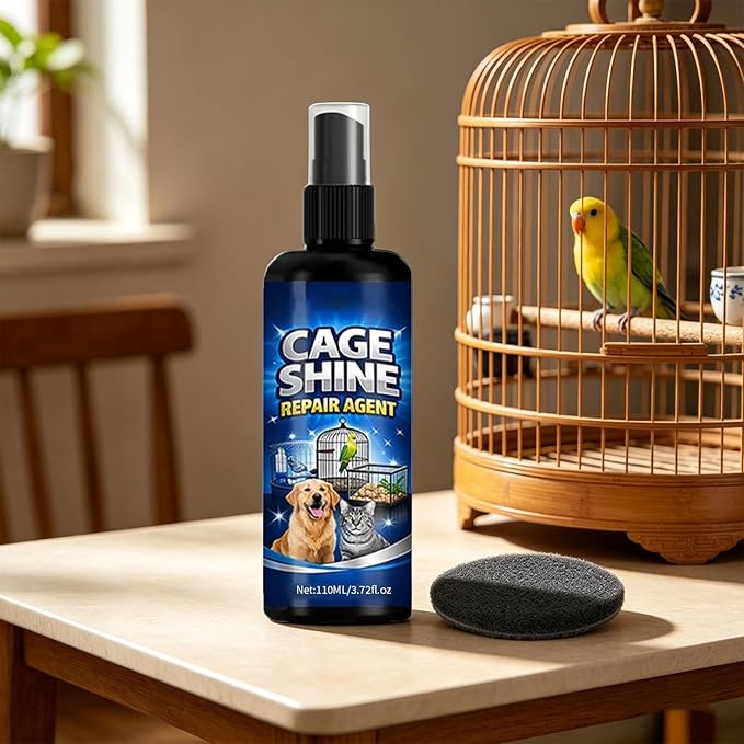 Acting Cage Cleaner, Bird Cage Spray Solution, Droppings Breakdown Formula with Odor Control, Hygienic Pet Cages Liquid, Bird Habitat Cleaning Spray for Home
