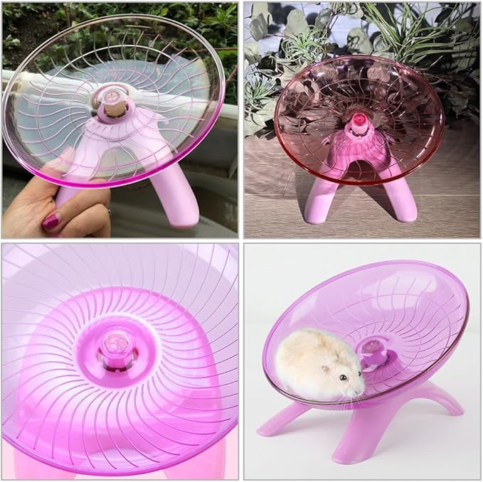 Hamster Flying Saucer Silent Running Exercise Wheel Hamster Wheel Saucer for Hamsters, Gerbils, Mice,Hedgehog and Other Small Pets