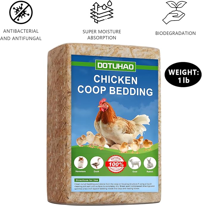Pine Shavings | Wood Shavings | Chicken Coop Bedding | All Natural | Chicken Coop | Chicken Bedding | Pet Bedding | Small Animal Bedding | Odor Control (1 LB)