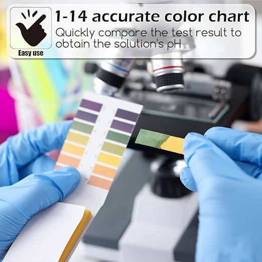 8 Pack 640 Pieces PH Test Strips, Universal Litmus Indicator 1-14 pH Testing Paper for Testing Soil Water Saliva Urine Water Food Fish Tank Aquariums Ponds