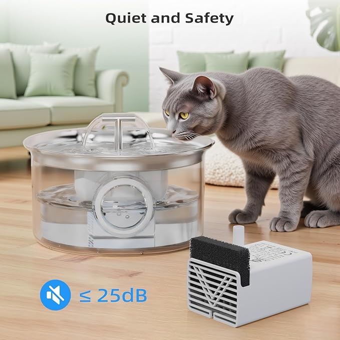 JY-830 Universal Submersible Water Pump for Pet Fountains Regular | Ultra Quiet | IPX8 Waterproof | Easy to Clean and Install | Low Power | Long Lasting