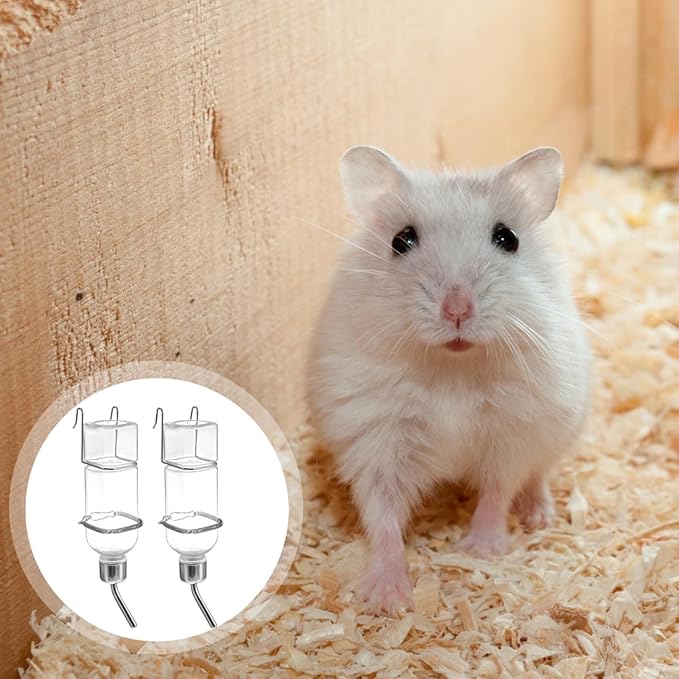 2Pcs 350ml Guinea Pig Water Bottle No Drip Bunny Dispenser for Cage Hamster Drinking Feeder Rodent Chinchilla Pet Supply