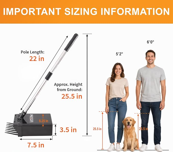 Neater Pet Brands Lift N’ Bag 2.0 Dog Pooper Scooper with Bag Attachment & 22" Pole for Small to Large Dogs, New & Improved Design, 15 Refill Bags, Heavy Duty Dog Poop Scooper for Yard, One-Hand Use
