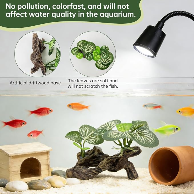 Fish Tank Decor, Aquarium Plants, Reptile Tank Accessories | Artificial plant decorations for aquariums and amphibian habitats, providing both hiding spots and decoration. Type-A
