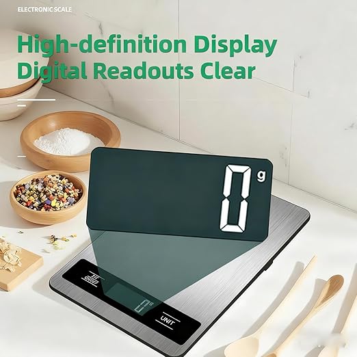 Digital Pet & Kitchen Scale 15kg/33lb, Stainless Steel Platform Food Scale with High Precision 1g/0.04oz, Gram Ounces Conversion, LCD Display, Easy Clean for Cooking Baking Shipping & Pet Weight