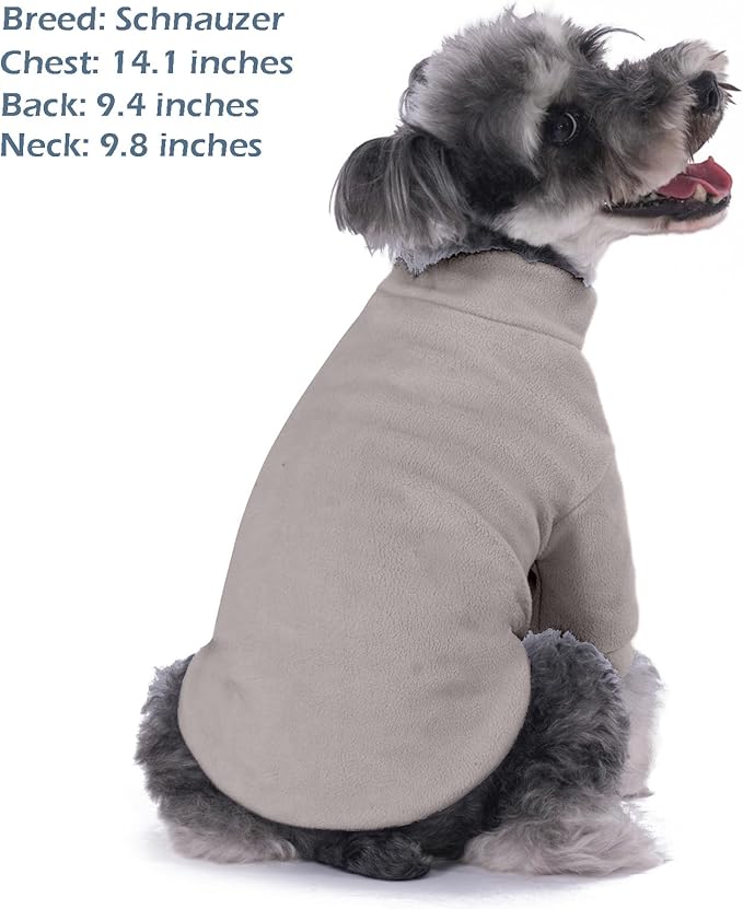GYALAPERI Dog Sweater, 3 Pack Dog Sweaters for Small Dogs Girl Boy, Ultra Soft Warm Puppy Clothes Dog Coat for Winter (Gray+Azure+Navy, Small)