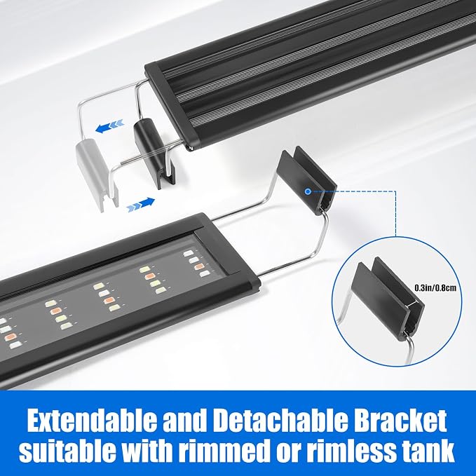AQUANEAT LED Aquarium Light for 20 to 24 Inch Fish Tank, Full Spectrum Fish Tank Light, with Daylight Moonlight Mode