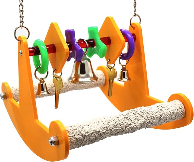 Sweet Feet and Beak Tweeter Totter - Perfect Cage Toy Stimulates Visual and Physical Activity - Safe, Non-Toxic, Cage Accessories for Small Birds