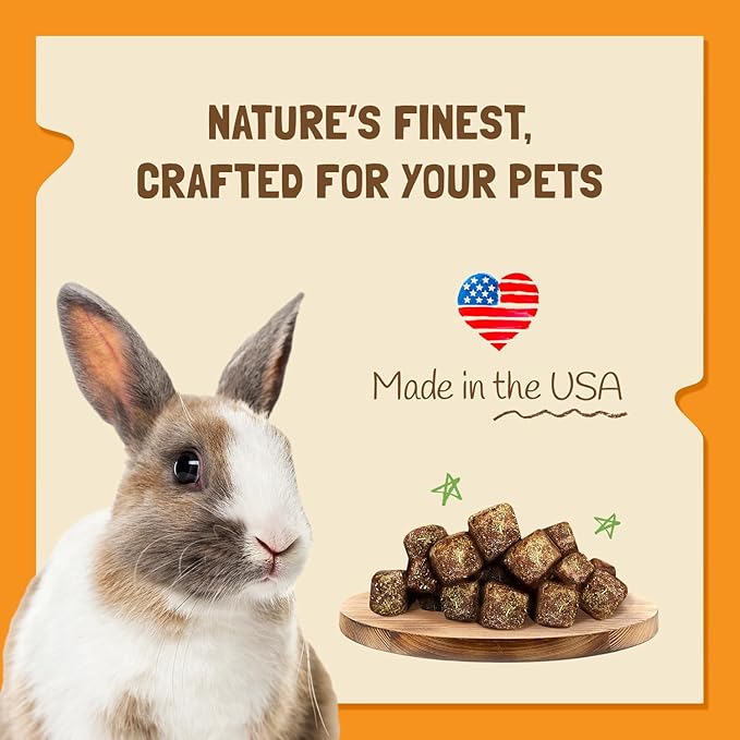 DOC EDDIE'S Vitamin C Bites Soft & Chewy Treats for Hamster, Rabbit, Chinchilla, Bunny, Gerbil, Mouse, Rat, Hedgehog, Squirrel, & Guinea Pig Friendly - Made w/Real Fruit & Organic, New & Tastier