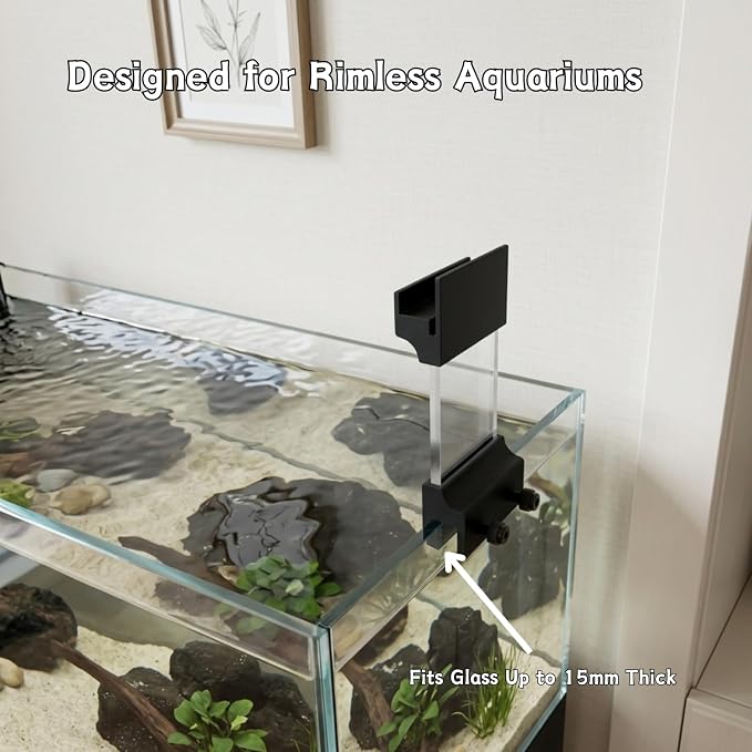 Aquarium Light Riser Compatible with Fluval Plant & Marine LED Lights (4") | Fits Plant 3.0, Plant 2.0, Marine 3.0 & Marine 2.0, Clear Acrylic Panel Stand for Rimless Tanks up to 15mm