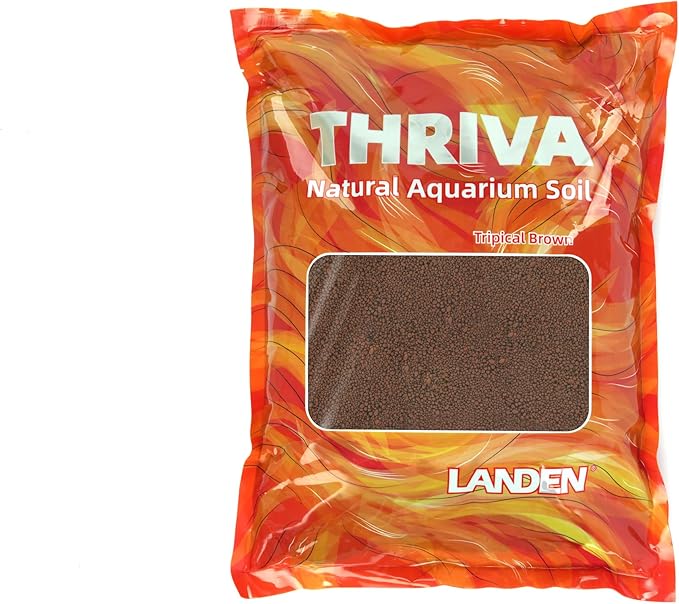 LANDEN Aqua Soil Substrate 5L(10lbs) for Natural Planted Aquarium, Plant or Shrimp Stratum, Clay Gravel and Stable Porous Substrate for Freshwater Aquarium, Brown Color