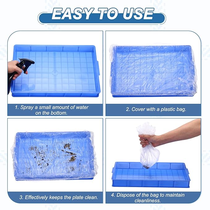 Disposable Bird Cage Liners, Clear Plastic Cage Liners for 24x16 Inch Pallets Tray Universal Elastic Film, (30 Pcs), Intended for Parakeet/Cockatiels/Rabbit/Guinea Pig
