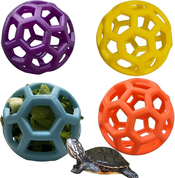 4 Individual Tortoise Treat Ball Tortoise Toy Turtle Hanging Feeding Ball Small Animals Turtle Vegeta ble Grass Tortoise Accessories