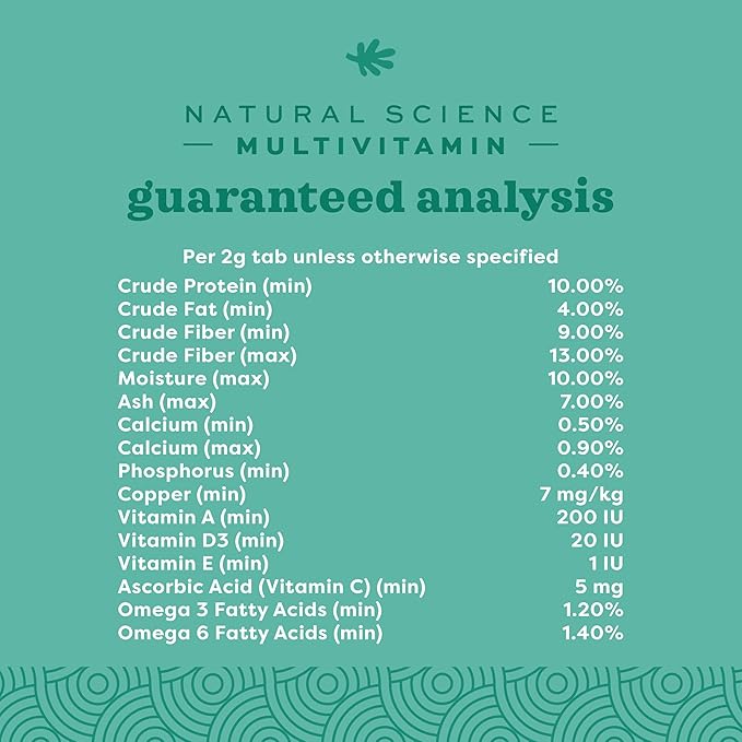 Oxbow Natural Science Multi-Vitamin,High Fiber Supplement for Rabbits & Guinea Pigs,Made with Timothy Hay,Multi-Pet Households,Omega 3 & 6 Fatty Acids,Made in USA,4.2 oz Bag,(Pack of 2)