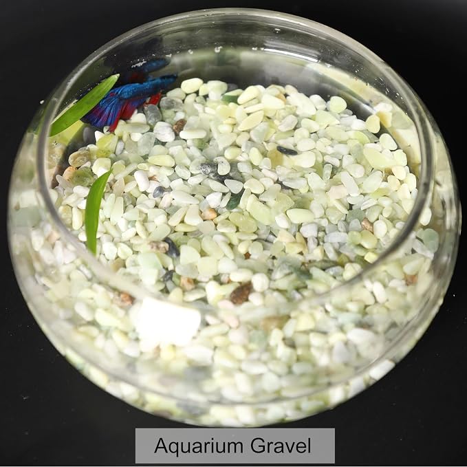 5LB Jade Color 1/8-3/8inch Aquarium Gravel Fish Tank Gravel Pea Gravel for Plants Small Rocks for Indoor Plants Decorative Rocks Colorful Rocks for Vases Rocks for Crafts