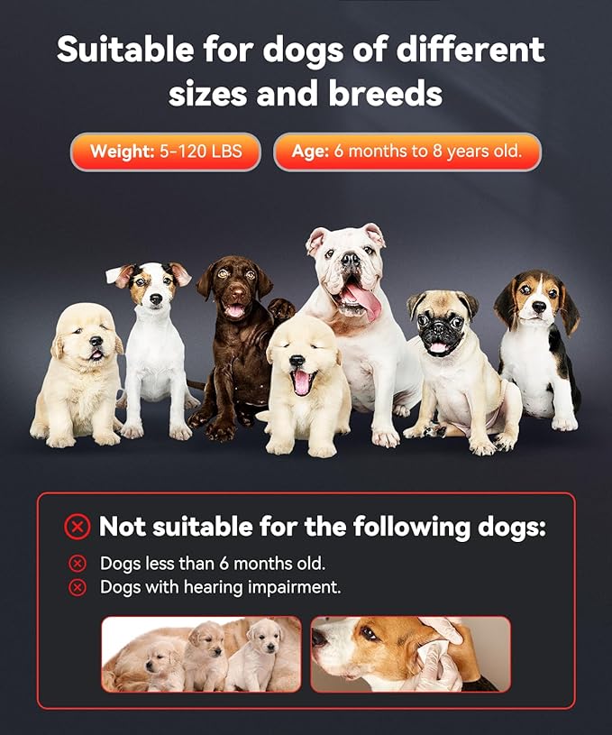 Dog Bark Deterrent Devices, Variable Frequency Ultrasonic to Stop Barking Neighbors Dog, Anti Barking Device for Dogs Training Safe & Effective Pet Corrector to Stop Digging, Fight, Bad Behavior