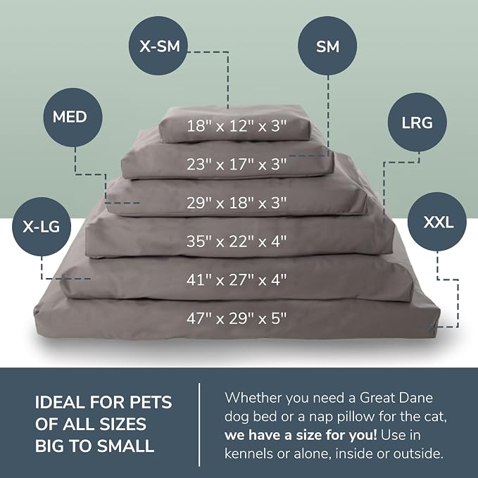 Naturepedic Organic XX-Large Pet Bed - Super Plush Dog & Cat Beds - Ultra Supportive Dog Bed Mat - Ideal Pet Bed with No Polyurethane Foam - 47" x 29" x 5"