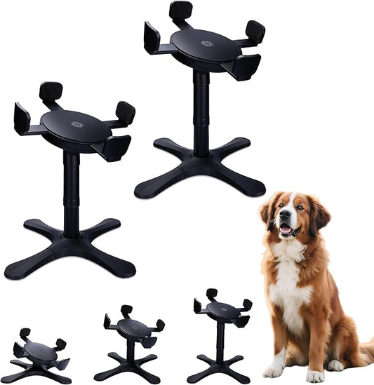 Elevated Adjustable Dog Bowl Feeding Stand, 3 Heights and Tiled Ajudst, Compatible with Moost Feeding Bowls, Great for Medium Large Dogs(2 Pack-C)