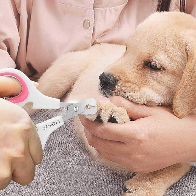 Pet Nail Clippers, Update Version Cat & Kitten Claw Nail Clippers for Trimming, Professional Pet Nail Clippers Best for a Cat, Puppy,Rabbit, Kitten & Small Dog,Sharp & Safe (Pink)