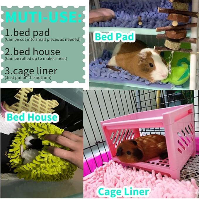 Oncpcare Small Animal Guinea Pig Bed House Pad Winter Warm Squirrel Hedgehog Rabbit Chinchilla Bed Mat Hamster Rat Cage Accessories