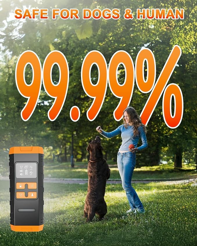 2026 Upgraded Anti Barking Device for Dogs, Ultrasonic Dog Bark Deterrent, Dog Bark Deterrent Devices, Best Anti-Barking Device, 4 Modes & LED Light & LCD Screen Portable Indoor & Outdoor