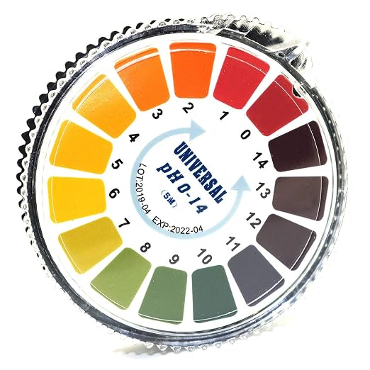 DGZZI 1 Roll PH Test Strips 0-14 16.4ft Alkaline Acid Indicator Meter Test Paper Roll for Water Urine Saliva Soil Litmus Accurate Testing Measuring Tool